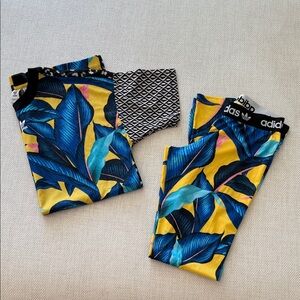 ADIDAS| Farm Rio Tropical Leaf Print Tee & Pants Set
